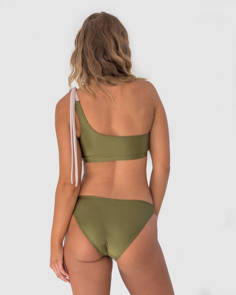 Green one shoulder on sale bikini